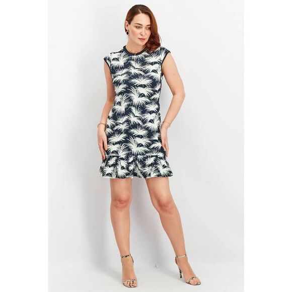 Rachel Roy knit fireworks palm fitted sleeveless dress size xs - Picture 1 of 9